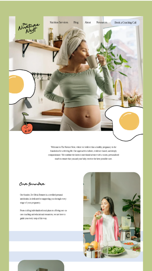 Nutrition Coach Website Design